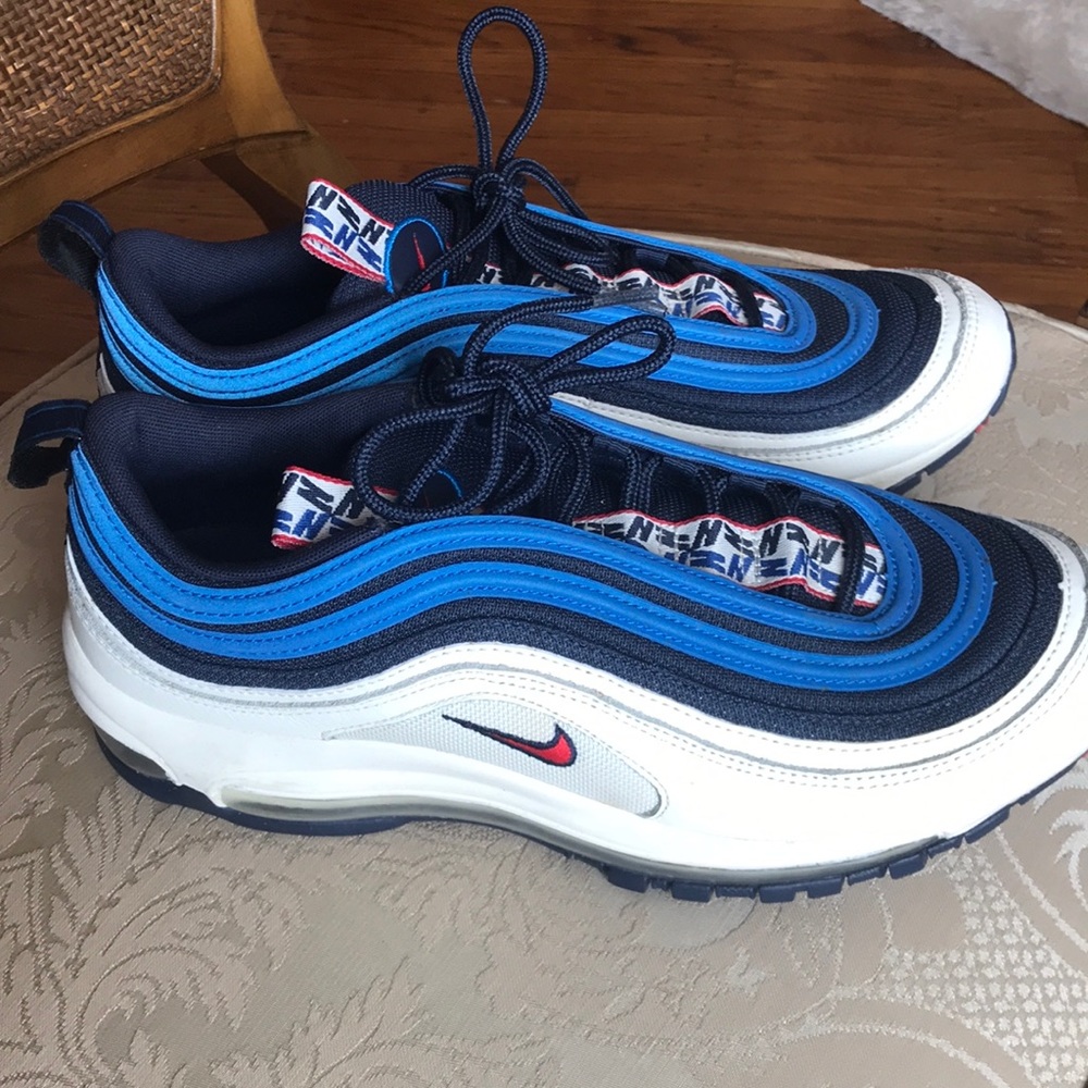 NIKE Air Max97 Pull Tab Obsidian White Sz 9.5 Men.